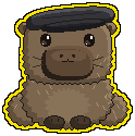 Joe, the Lucky7Box editor, as a pixel-art capybara in a flat cap